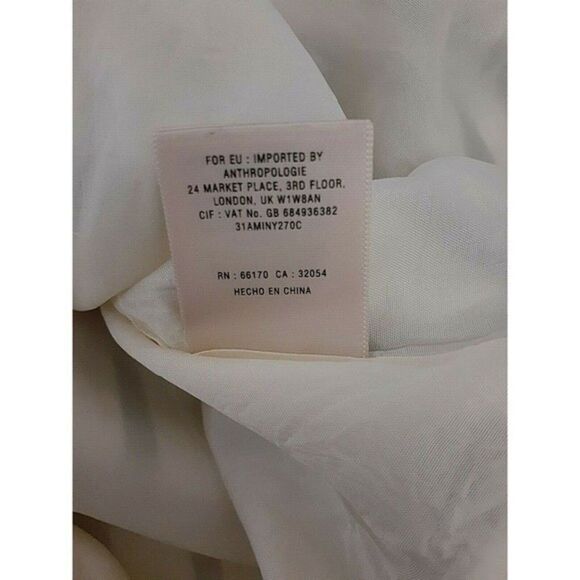 Anthropologie Maeve Chessia Striped Lace Sleeveless Dress Size 0 Black & Ivory - Picture 10 of 10